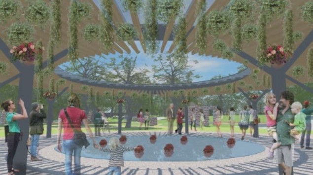 円形の水面に映る四季の花や緑…福岡市植物園に新スポット「エントランスガーデン」2026年3月に誕生　バラ中心の庭園も整備