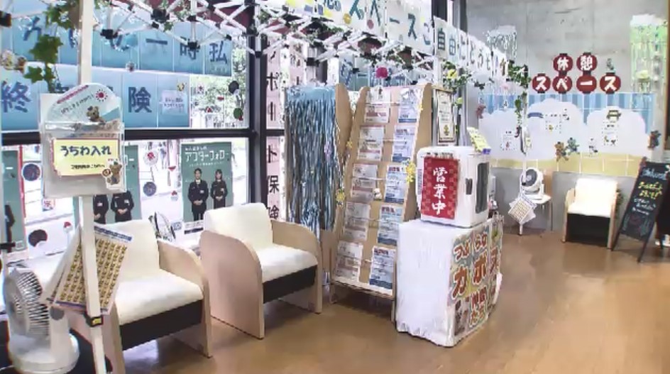 きっかけは“熱中症”　福岡市・天神の郵便局に「クールスポット」　誰でも自由に涼める　椅子・扇風機・冷やしたおしぼりも