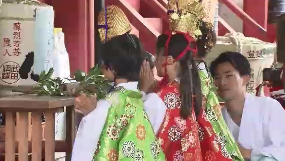 「楽しみにしていたのに」雨で9年ぶりの中止…恒例の稚児行列や放生神事　筥崎宮「放生会」は最終日　期間中約100万人が訪れる　福岡