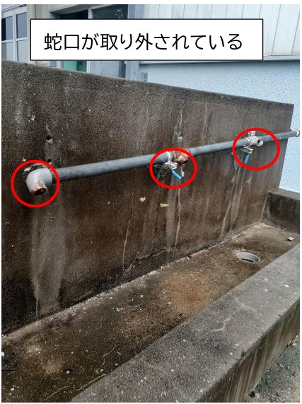 北九州市の中学校から水道蛇口36個盗まれる　シャワーヘッド6個も　トイレの壁や便器は破壊　小学校でエアコン室外機の盗難あったばかり　福岡
