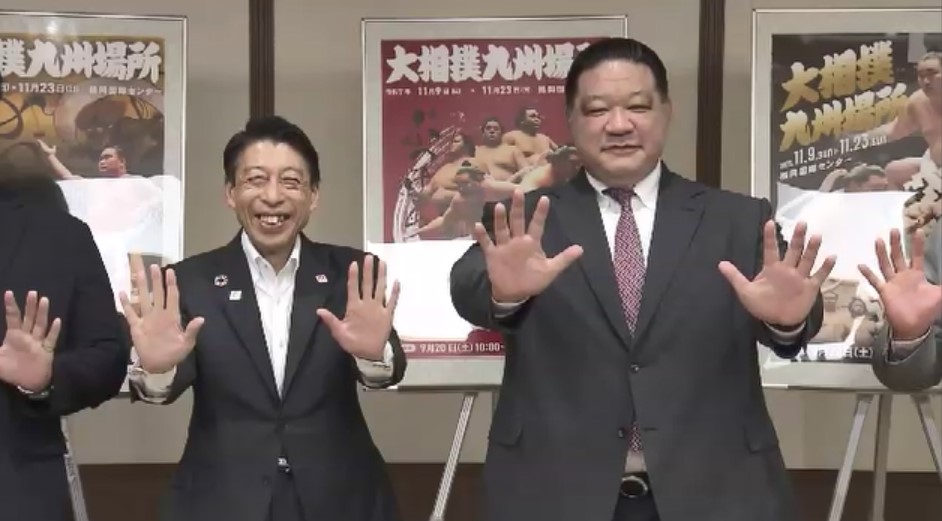 チケットは完売　元大関・魁皇の浅香山親方が大相撲九州場所をPR「地元を盛り上げていきたい」　初日は11月9日　福岡