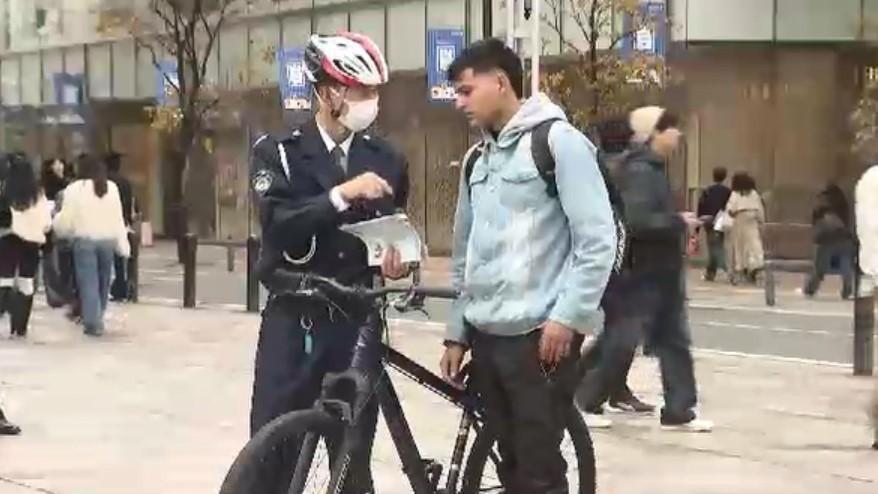 福岡市で自転車マナー向上を呼びかけ 来年4月から自転車の交通違反者に「青切符」導入