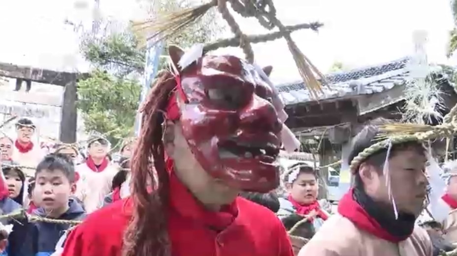 福岡・糸島市で新春の伝統行事「追儺祭」　“鬼”が町中を練り歩き1年分の厄払い　「みんなが元気でいられるように」