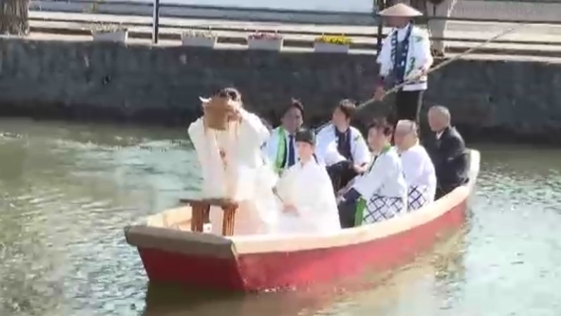 柳川の川下りシーズンが幕開け 「お堀開き」で安全を祈願 15日には「おひな様水上パレード」を予定 福岡