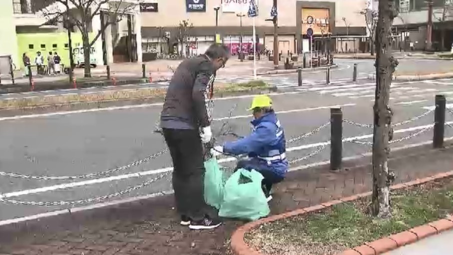 春の行楽シーズン前に　北九州市でクリーンアップ一斉清掃　“きれいな街で観光を”　福岡
